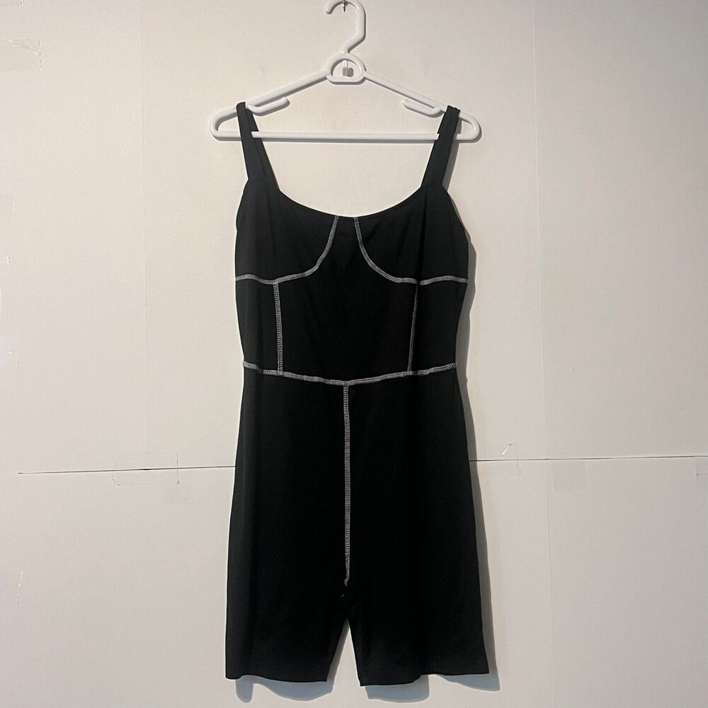 J For Justify Girls Jumpsuit Romper Top Size XL Black W/ Grey Trim One Piece